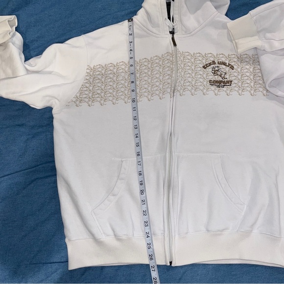 Ecko Unltd Full Zip Heavy Logo Hoodie Sweatshirt Embroidered Logos Rare Size XL - Picture 5 of 10